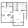 One bedroom with den floor plan